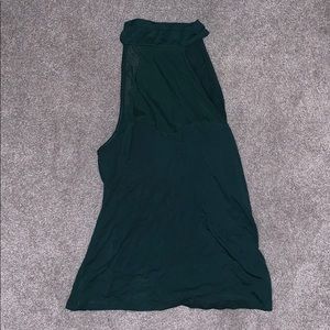 Shein Green Mesh front crop top NWOT